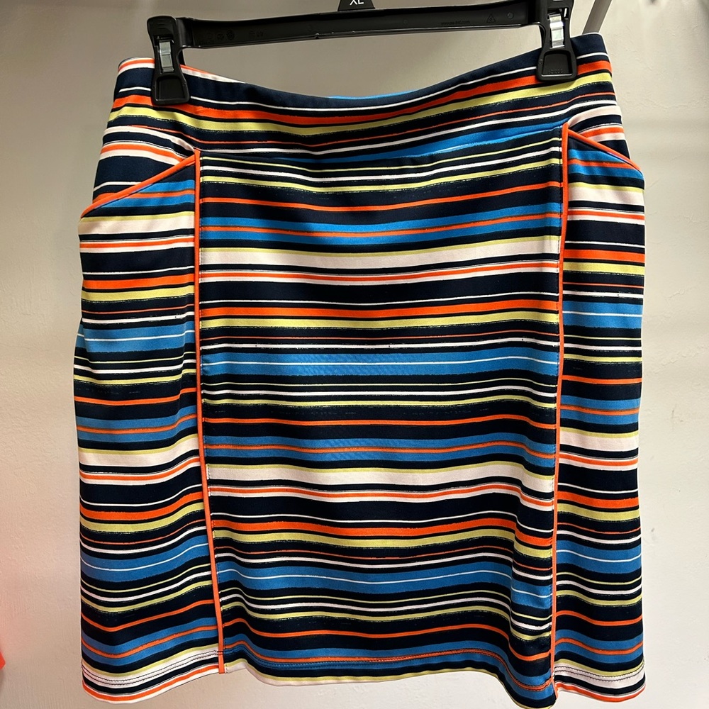 Neon colors striped Skort Size L